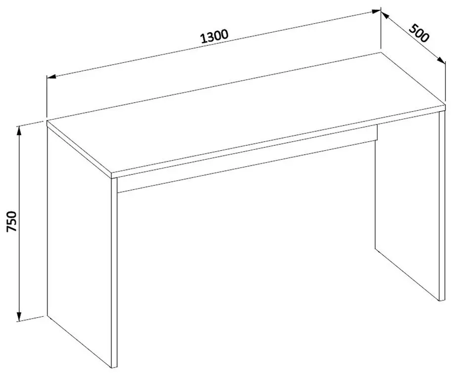 Masa pentru birou cu tumba Helvetia Agapi 130 cm (Black/Natural Grand Oak)