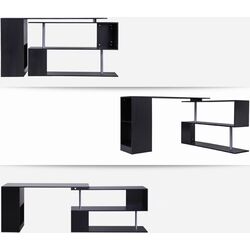 Письменный стол Homcom 836-072BK 230x39x78 cm (Black) Thumb