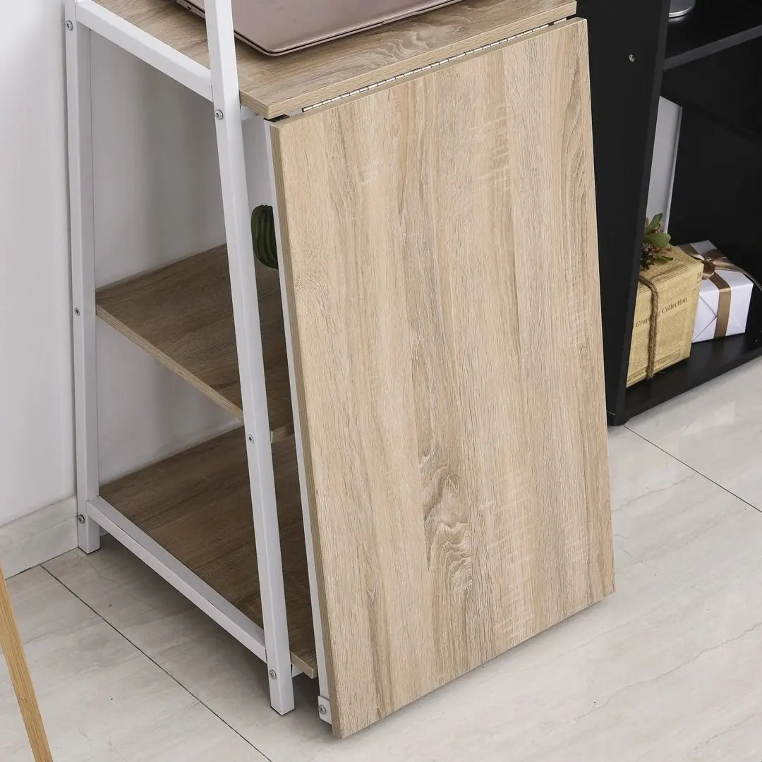 Masa de birou Homcom 836-247 106x48x128 cm (White/Oak)