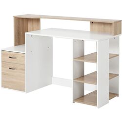 Письменный стол Homcom 920-026YL 140x55x92 cm (Oak/White) Thumb