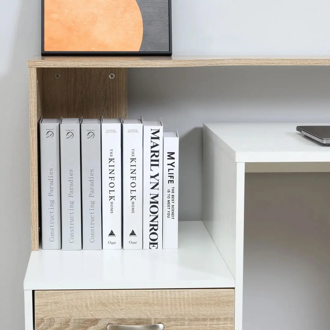 Письменный стол Homcom 920-026YL 140x55x92 cm (Oak/White) - 4