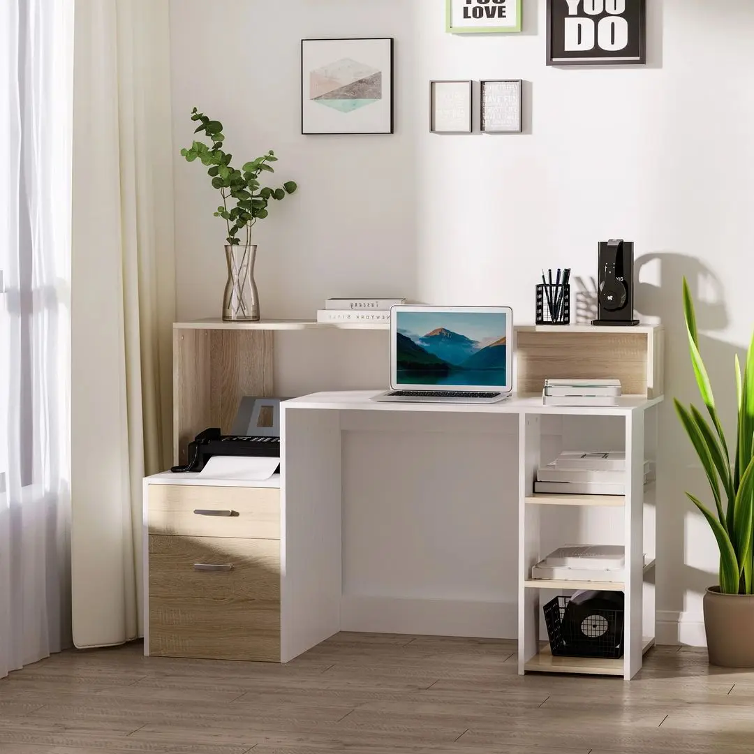 Письменный стол Homcom 920-026YL 140x55x92 cm (Oak/White)