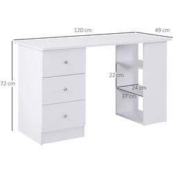 Masa de birou Homcom 920-035 120x49x72 cm (White) Thumb