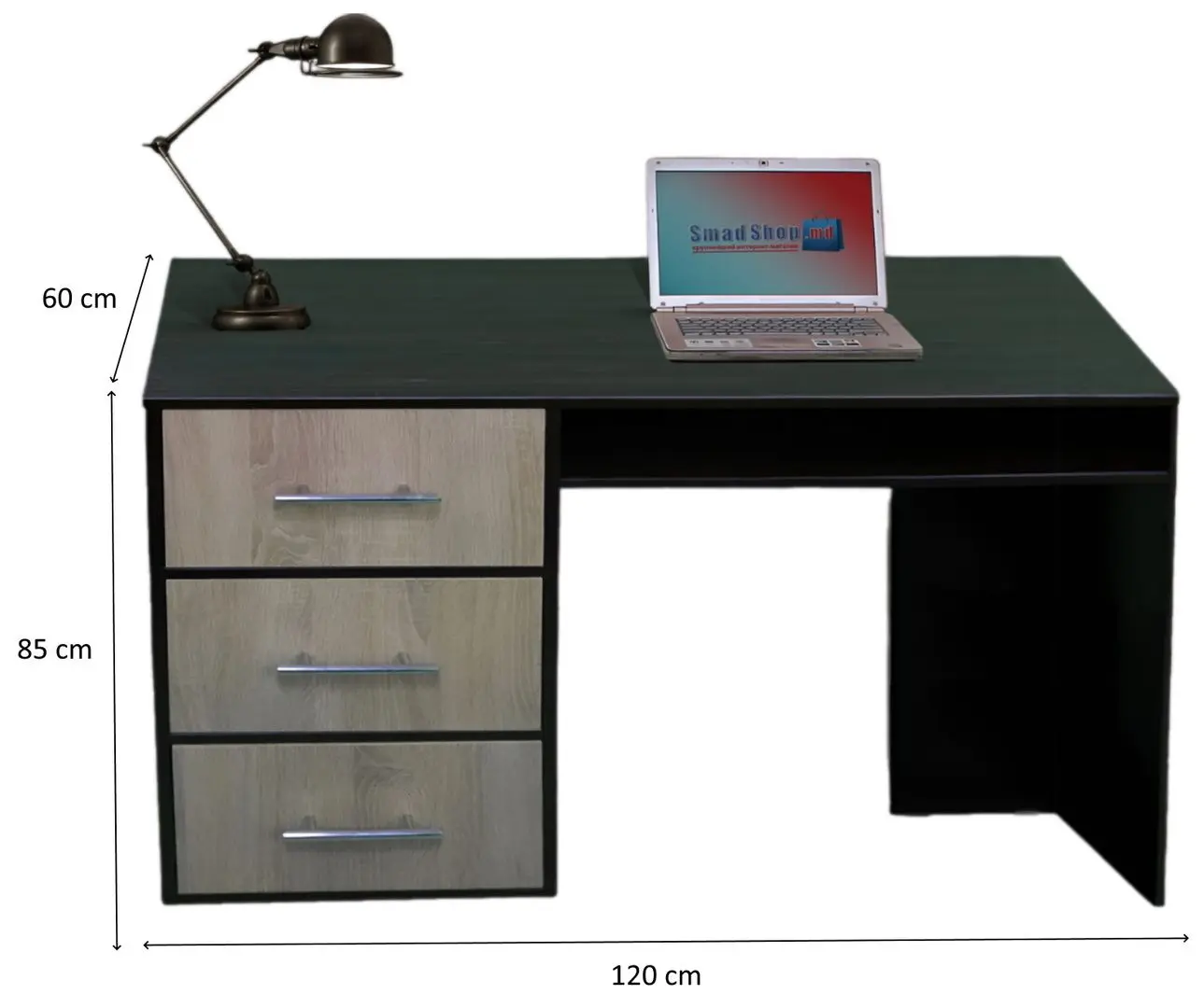 Письменный стол Ideal Mobila 85x120x60 (Sonoma Oak/Wenge) - 2