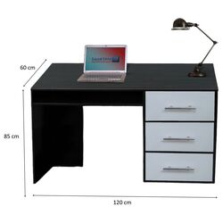 Masa de birou Ideal Mobila 85x120x60 (Wenge/White) Thumb