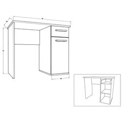 Masa de birou Ideal Mobila Daky (Wenge/Sonoma Oak) Thumb