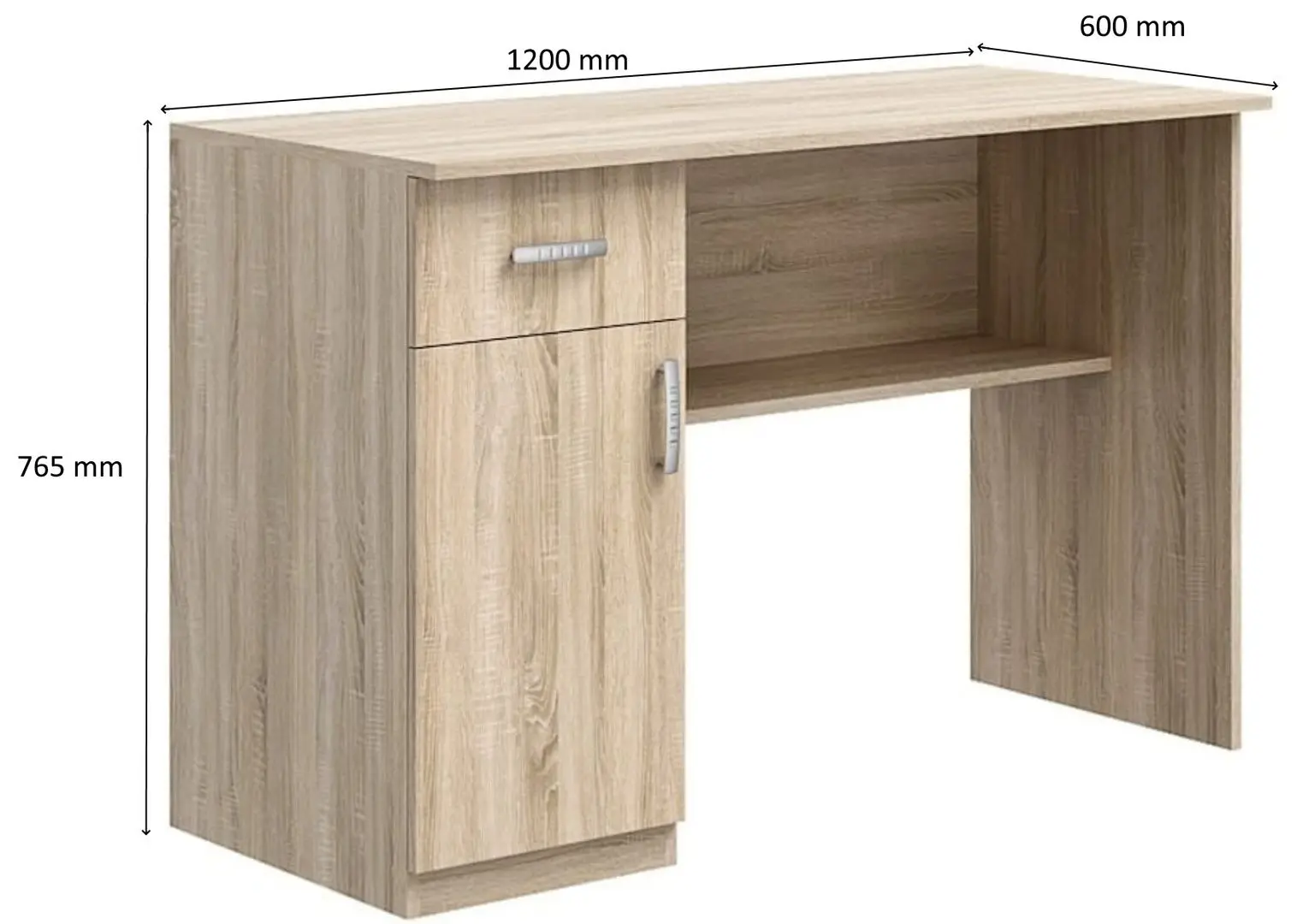 Masa de birou Ideal Mobila E05 (Sonoma Oak) - 2