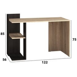 Masa de birou Ideal Mobila Edy (Wenge/Sonoma Oak) Thumb