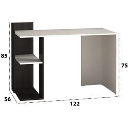 Masa de birou Ideal Mobila Edy (Wenge/White) Thumb