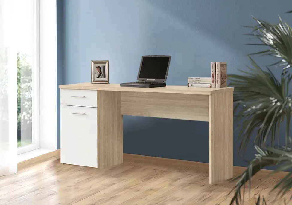Письменный стол Ideal Mobila SKM 1 (Sonoma Oak/White)