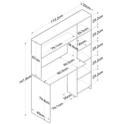Письменный стол Ideal Mobila Tip 2 (White) Thumb