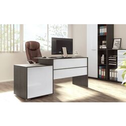 Masa de birou Ideal Mobila C391 (Wenge/White) Thumb