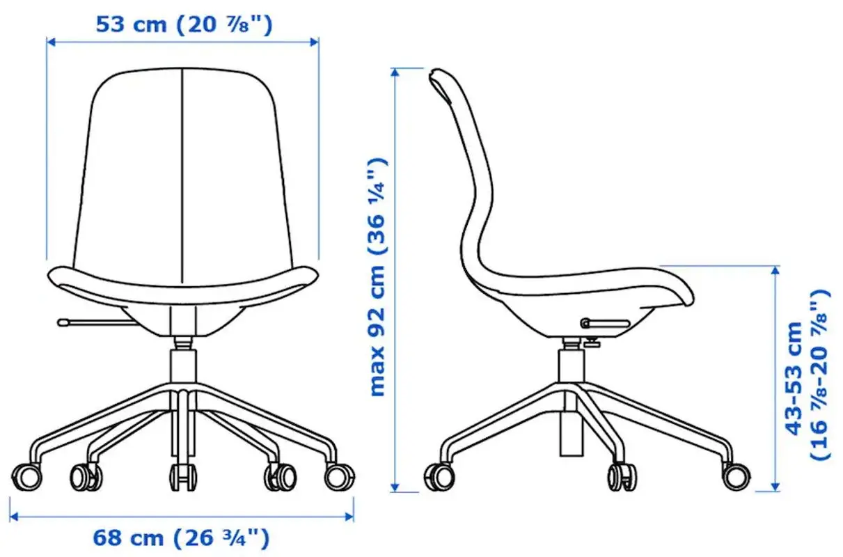 Комплект офисной мебели Ikea Alex/Langfjall/Kallax (Серо-бирюзовый/Черный) - 12