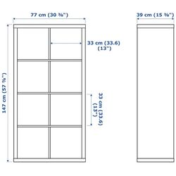 Комплект офисной мебели Ikea Alex/Langfjall/Kallax (Серо-бирюзовый/Черный) Thumb