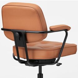 Комплект офисной мебели Ikea Hemnes/Alefjall (Белая Морилка/Коричнево-золотистый) Thumb