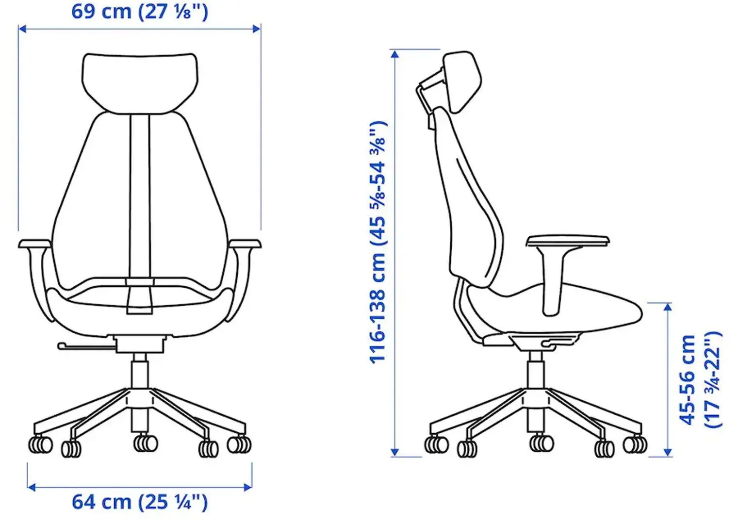 Комплект офисной мебели Ikea Idasen/Gruppspel 120x70 (Коричневый/Бежевый) - 3