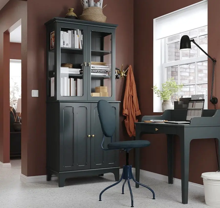 Комплект офисной мебели Ikea Lommarp/Bjorkberget (Сине-зеленый) - 21