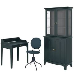 Комплект офисной мебели Ikea Lommarp/Bjorkberget (Сине-зеленый)