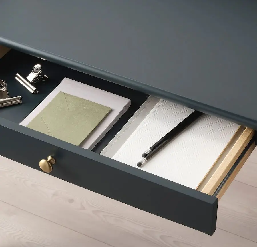 Комплект офисной мебели Ikea Lommarp/Bjorkberget (Сине-зеленый) - 15