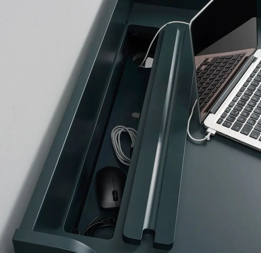 Комплект офисной мебели Ikea Lommarp/Bjorkberget (Сине-зеленый) - 14