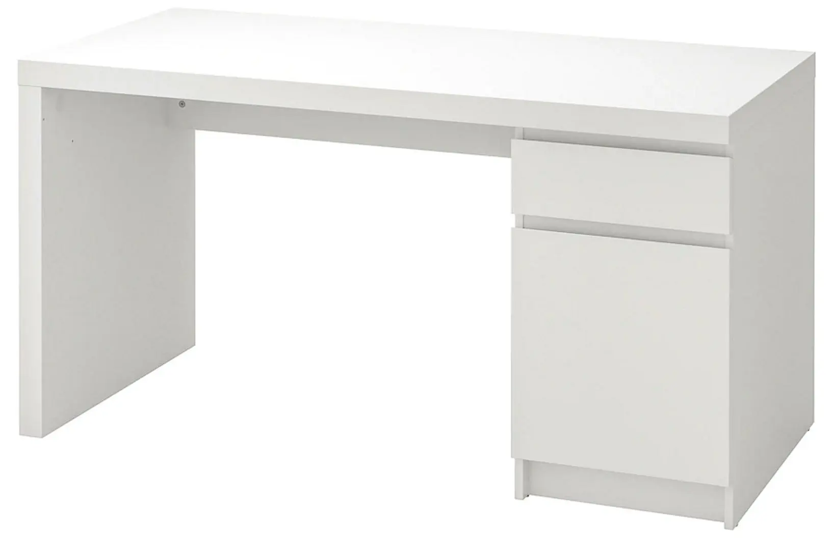 Set de mobila pentru oficiu Ikea Malm/Millberget/Billy/Oxberg (Bej/Alb)