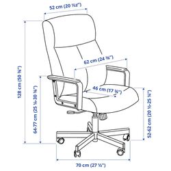 Set de mobila pentru oficiu Ikea Malm/Millberget/Billy/Oxberg (Bej/Alb) Thumb