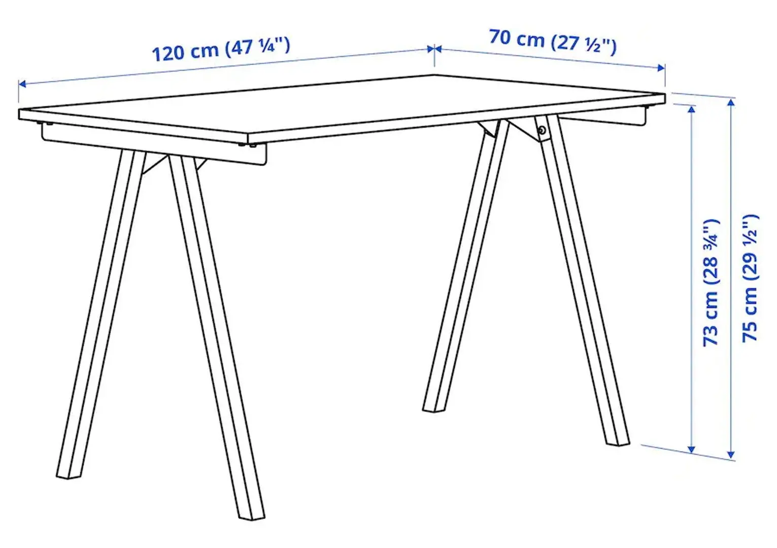 Set de mobila pentru oficiu Ikea Trotten/Flintan (Bej/Alb)