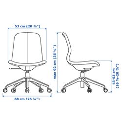 Set de mobila pentru oficiu Ikea Trotten/Langfjall/Lappviken (Alb/Gri) Thumb
