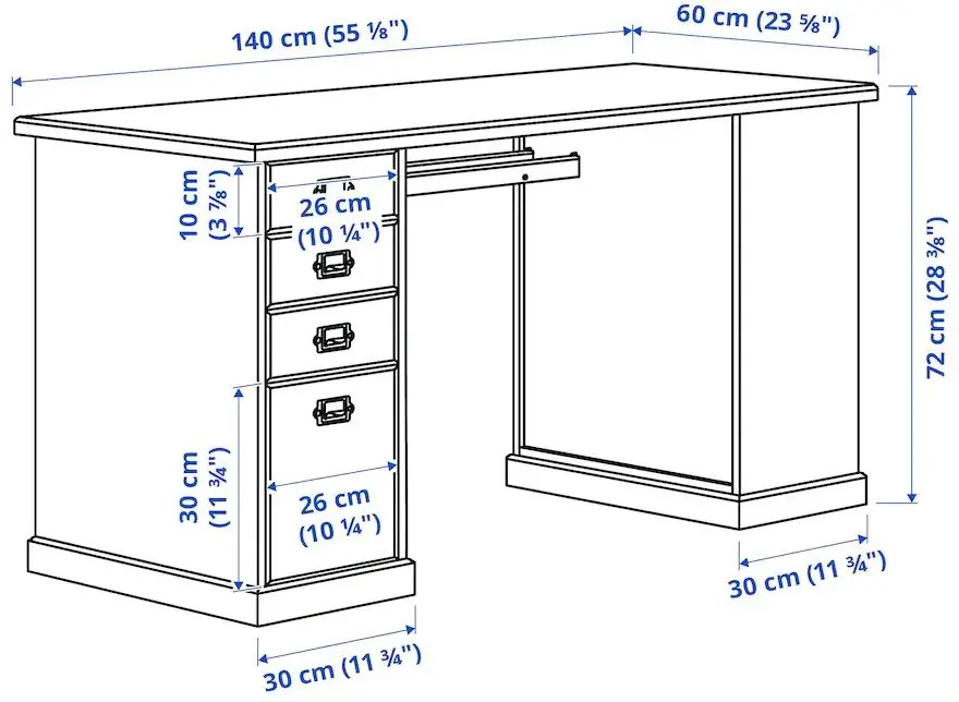 Комплект офисной мебели Ikea Vebjorn/Mullfjallet/Billy/Oxberg (Бежевый/Серый/Белый)