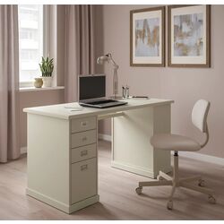 Комплект офисной мебели Ikea Vebjorn/Mullfjallet/Billy/Oxberg (Бежевый/Серый/Белый) Thumb