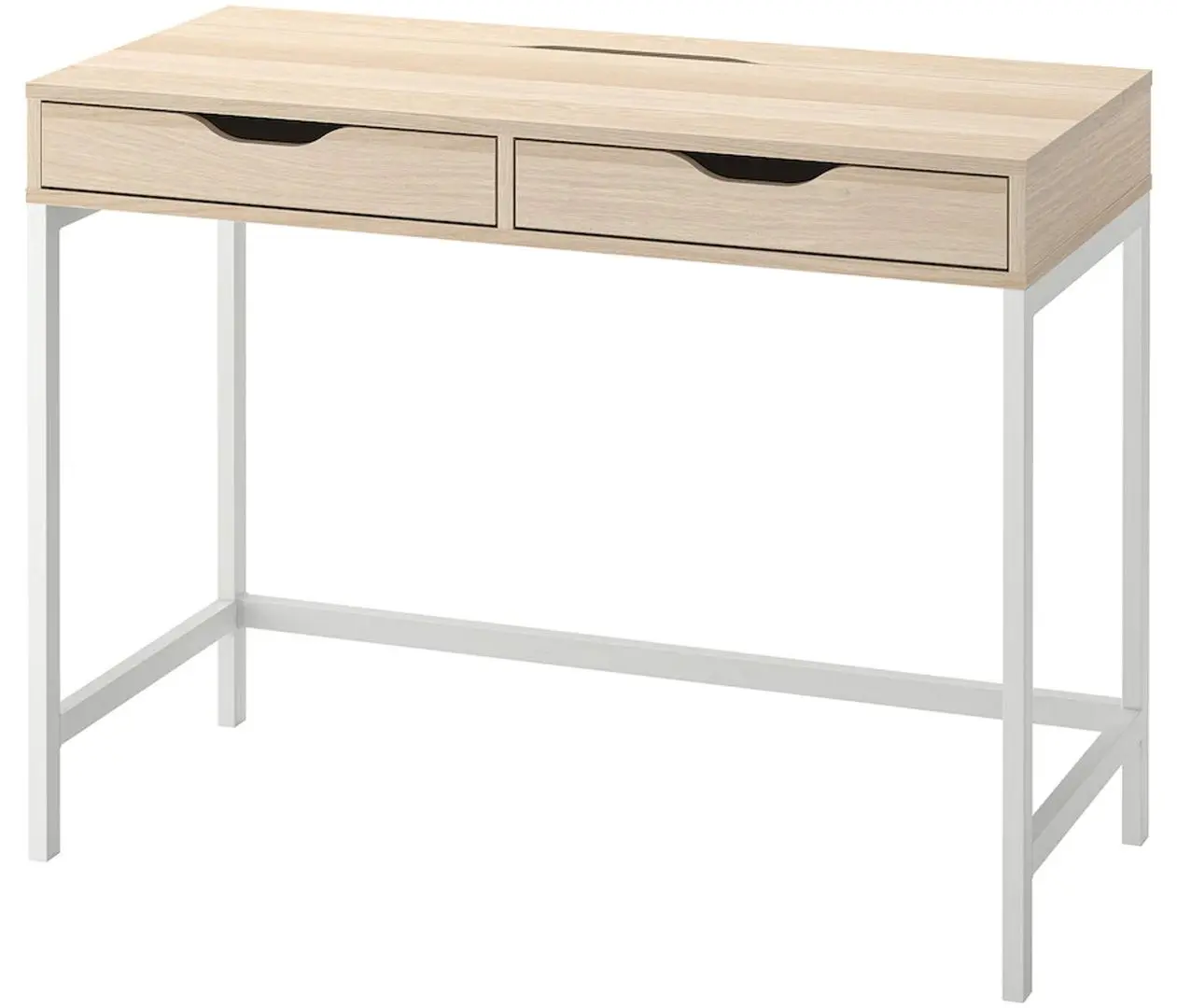 Masa de birou Ikea Alex 100x48 (Vopsit Alb/Aspect Stejar)