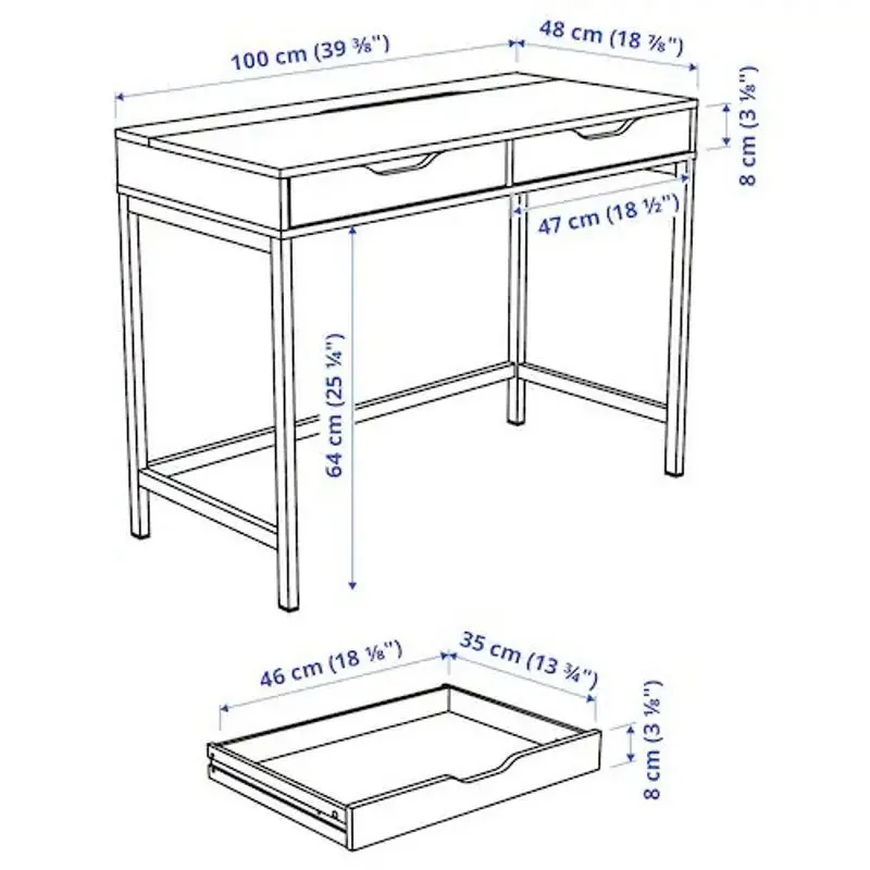 Письменный стол Ikea Alex 100x48 (Белый)