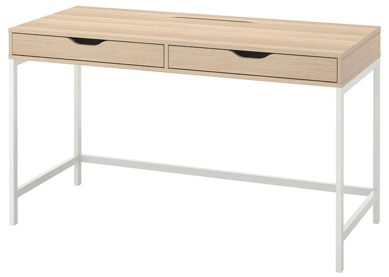 Письменный стол Ikea Alex 132x58 (Белая Морилка/Под Дуб)