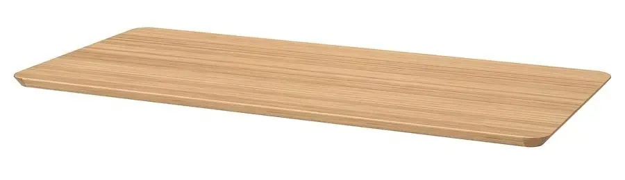 Masa de birou Ikea Anfallare/Olov 140x65 (Bambus/Alb)