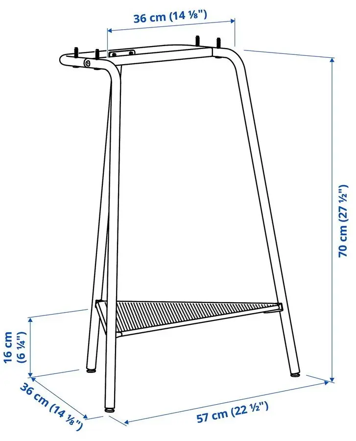 Masa de birou Ikea Anfallare/Tillslag 140x65 (Bambus/Verde)