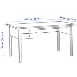 Masa de birou Ikea Arkelstorp 140x70 (Negru) Thumb