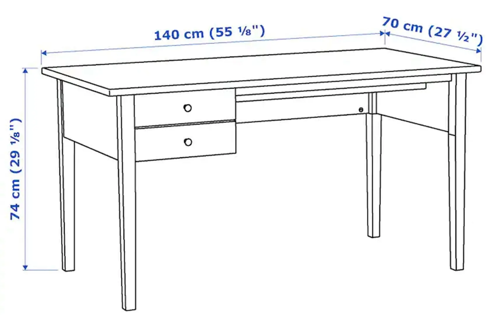 Masa de birou Ikea Arkelstorp 140x70 (Negru) - 6