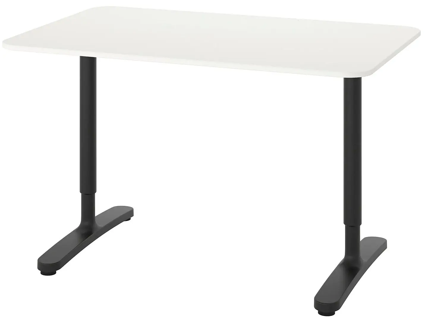Masa de birou Ikea Bekant 120x80 (Alb/Negru)