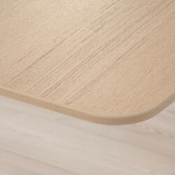 Masa de birou Ikea Bekant furnir stejar alb 140x60 (Negru) Thumb