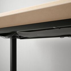 Masa de birou Ikea Bekant furnir stejar alb 140x60 (Negru) Thumb