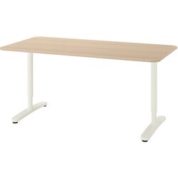 Masa de birou Ikea Bekant furnir stejar alb 160x80 (Alb) Thumb
