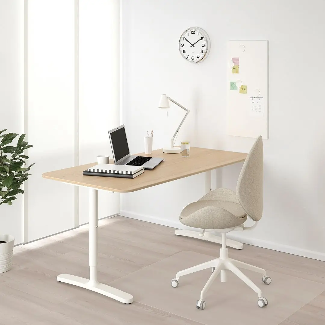 Masa de birou Ikea Bekant furnir stejar alb 160x80 (Alb) - 2