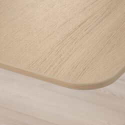 Masa de birou Ikea Bekant electro/furnir stejar 120x80 (Alb) Thumb