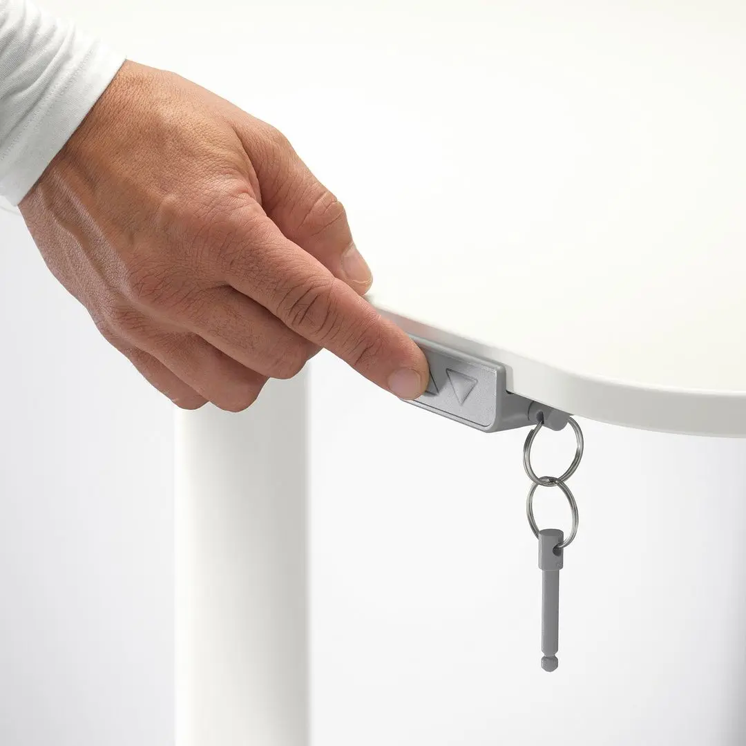 Masa de birou Ikea Bekant electro/colt stanga 160x110 (Alb)