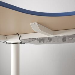 Письменный стол Ikea Bekant электро/левый угол/линолеум 160x110 (Синий/Белый) Thumb