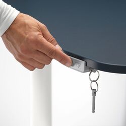 Письменный стол Ikea Bekant электро/левый угол/линолеум 160x110 (Синий/Белый) Thumb