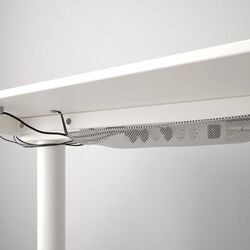 Masa de birou Ikea Bekant electro/colt dreapta 160x110 (Alb) Thumb
