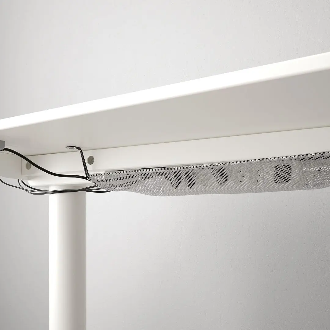 Masa de birou Ikea Bekant electro/colt dreapta 160x110 (Alb)