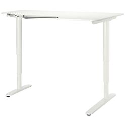 Masa de birou Ikea Bekant electro/colt dreapta 160x110 (Alb) Thumb