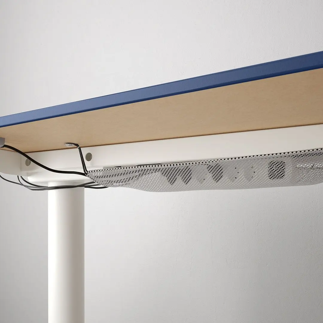 Письменный стол Ikea Bekant электро/правый угол/линолеум 160x110 (Синий/Белый)